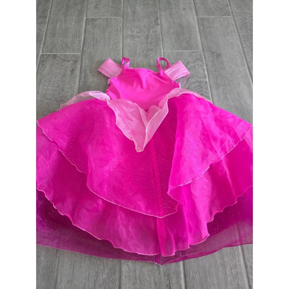 Disney Castle Collection Aurora Sleeping Beauty Pink Costume Dress Girls Size 4 - Picture 4 of 4